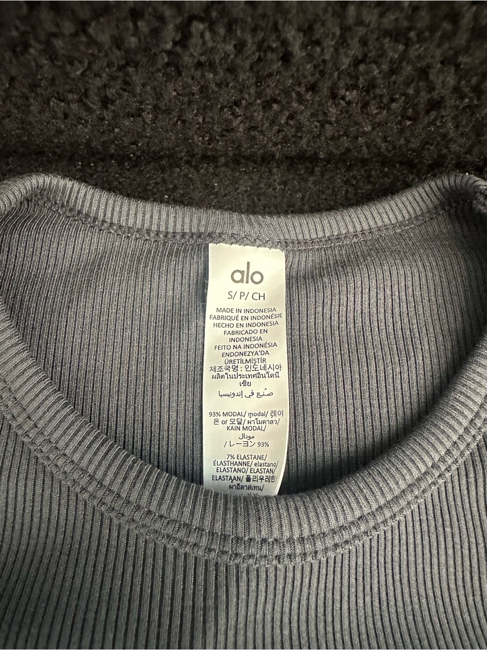 Alo Ribbed Modal Long Sleeve - Picture 3 of 4